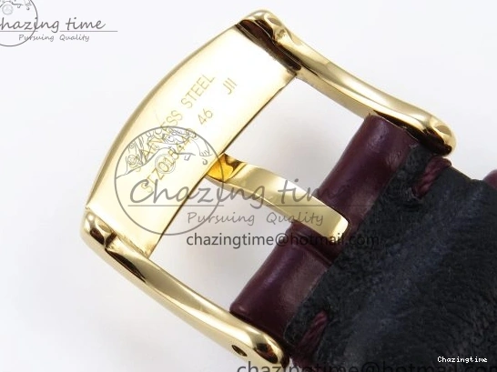 0202 De Ville Date YG MKF 1:1 Best Edition White Textured Dial Roman Marker on Brown Leather Strap A Refined 7756